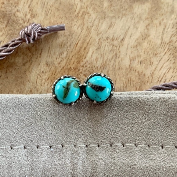 David Yurman Chatelaine Turquoise earrings - Picture 2 of 7